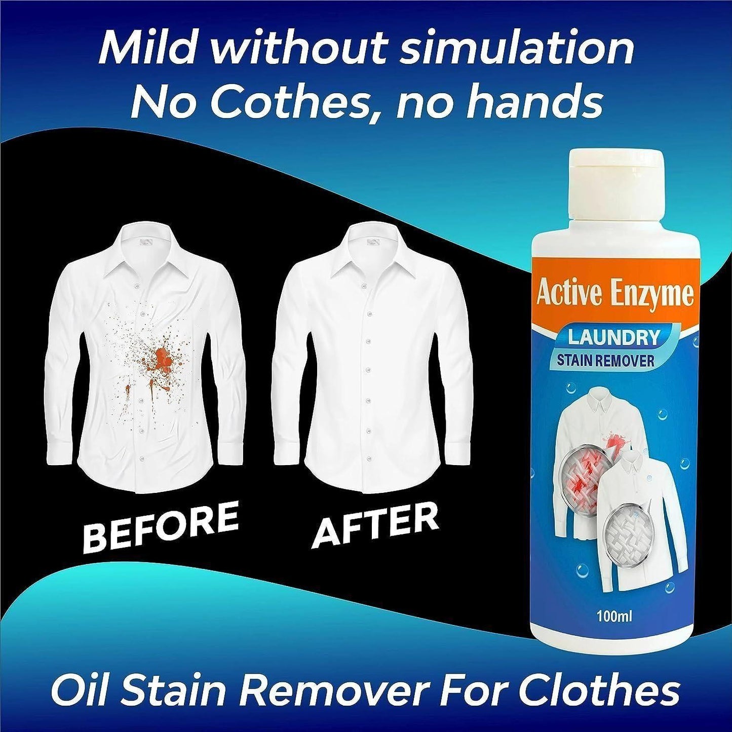 Active Enzyme Laundry Stain Remover (100ml Each) (2)
